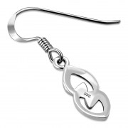 Tiny Celtic Knot Plain Solid Silver Earrings, ep143